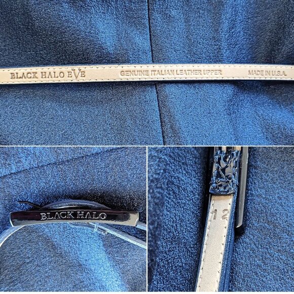 NWT BLACK HALO Eve Laurel Berman Jackie O Bouvier Maxi Gown Eclipse Blue Sz 12 - Picture 7 of 10